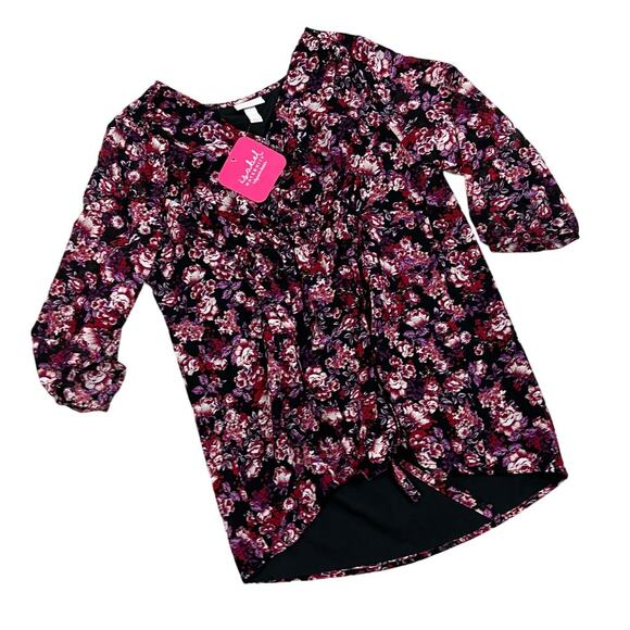Isabel Maternity Floral Print Button Chiffon Woven Lined Blouse - XS - NWT - Picture 1 of 8